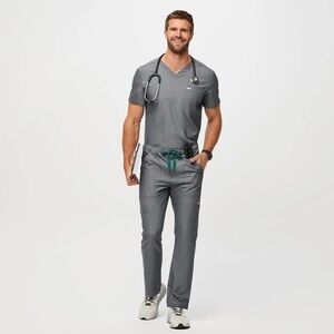 Figs Scrub Set Graphite Grey Men’s Size Medium